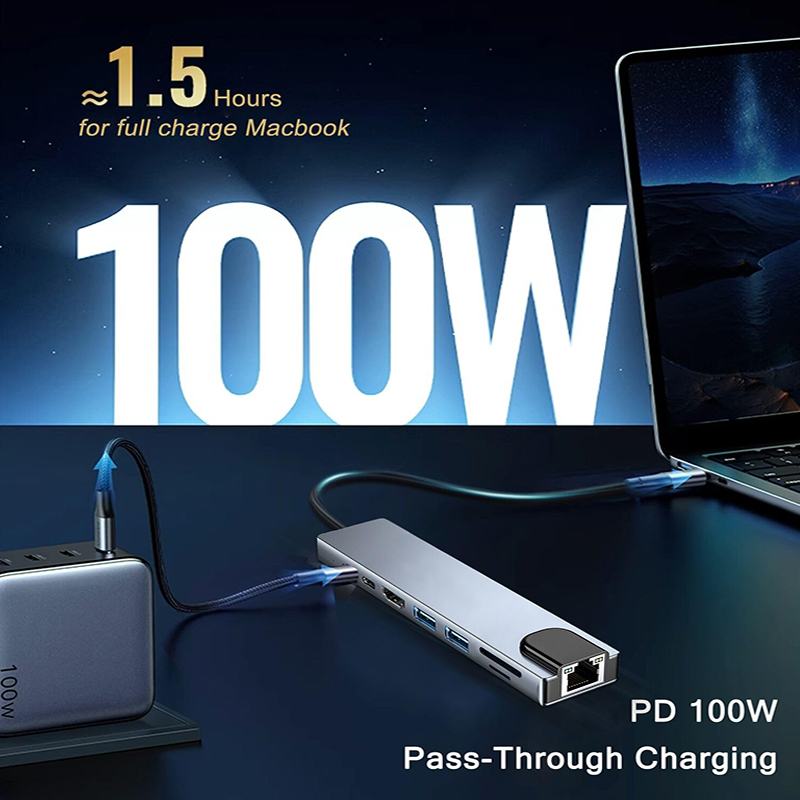 8 In 1 USB Type C Hub for MacB - Home Assistant Sd 评论和价格