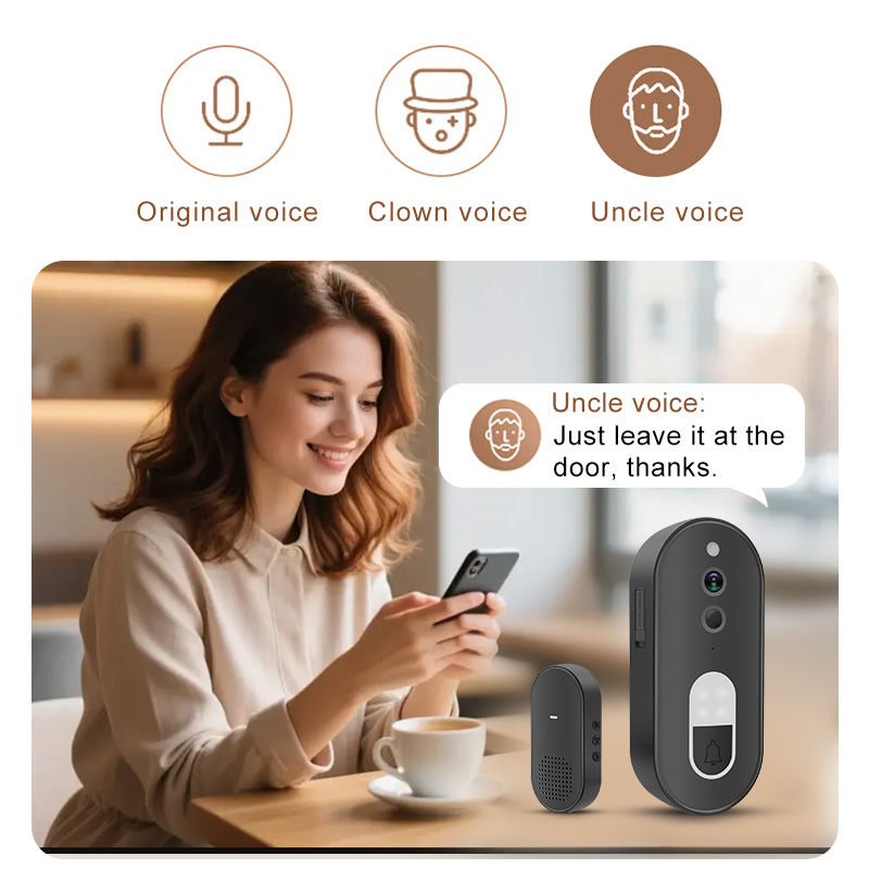 Tuya 1080P HD Wireless WiFi Vi - Smart Doorbell Wired 评论和价格