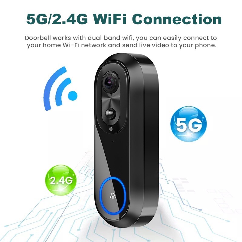 5G 2.4G WiFi Video Doorbell 10 - Smart Doorbell Wired 评论和价格