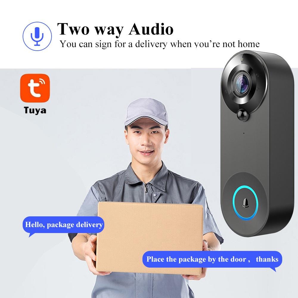Tuya 1080P Wireless WIFI Doorb - Smart Doorbell Wired 评论和价格