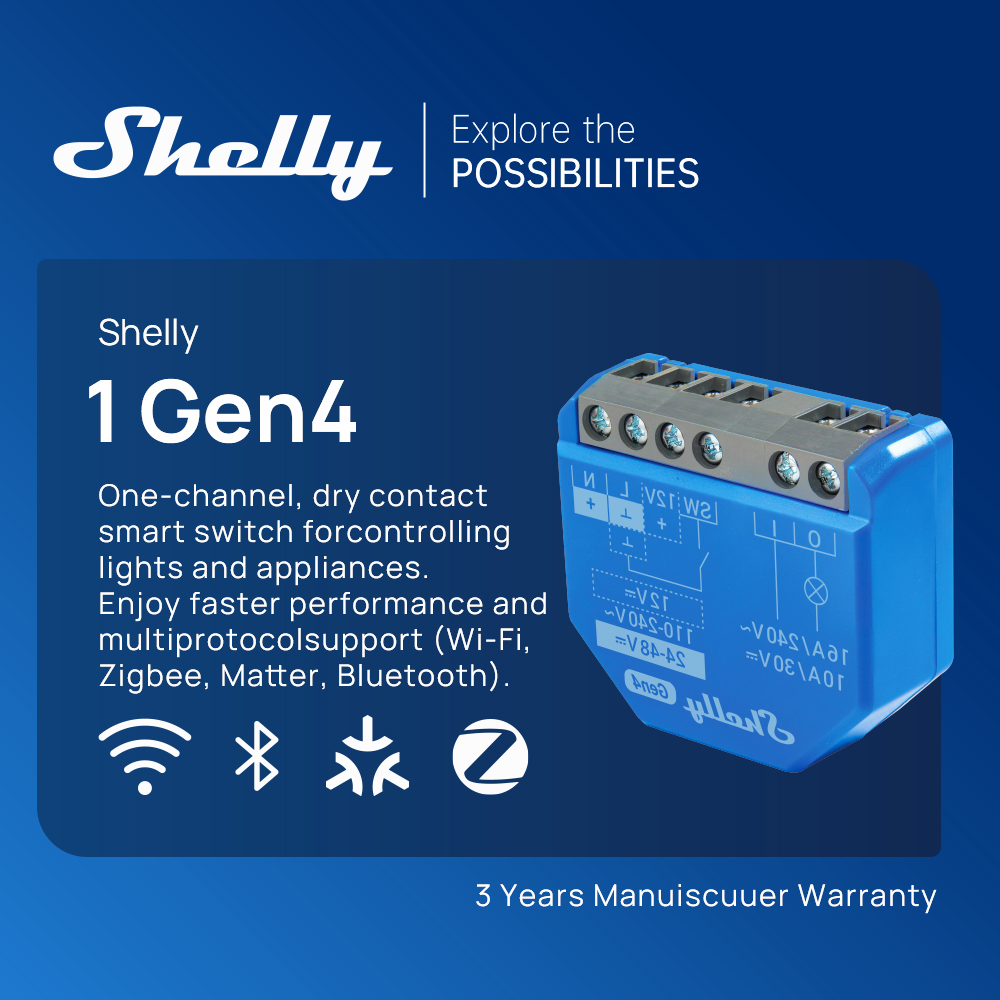 Shelly 1 Gen4 Zigbee Dry Conta - Shelly Relay Module 评论和价格