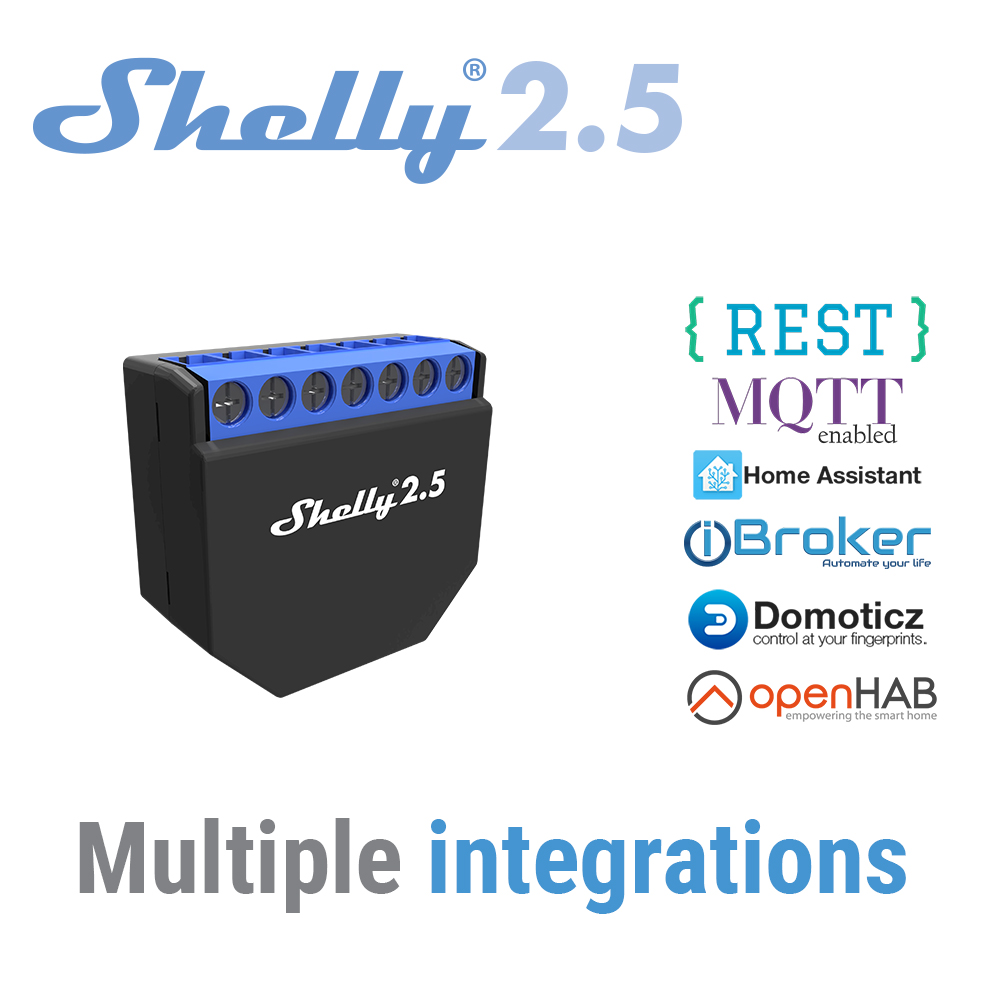Shelly 2.5 Smart Home Double R - Shelly Relay Module 评论和价格