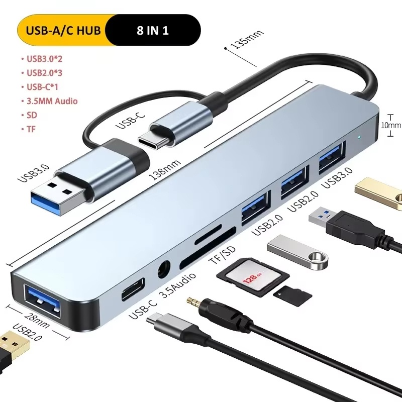 Type C Hub USB Splitter 8 In 1 - Home Assistant Sd 评论和价格