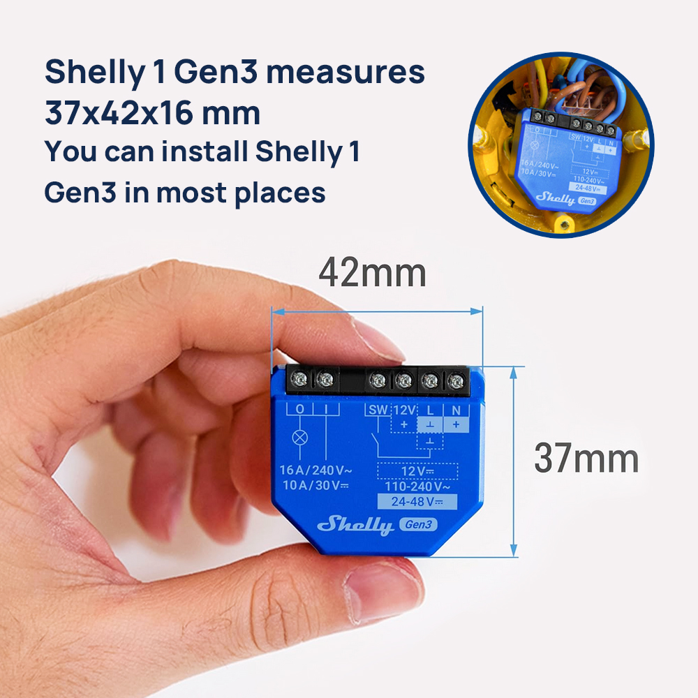 Shelly 1 Gen3 Dry Contact Smar - Shelly Relay Module 评论和价格