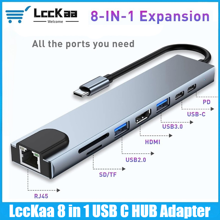 USB C Hub 8/7 in 1 4K HDMI Ada - Home Assistant Sd 评论和价格