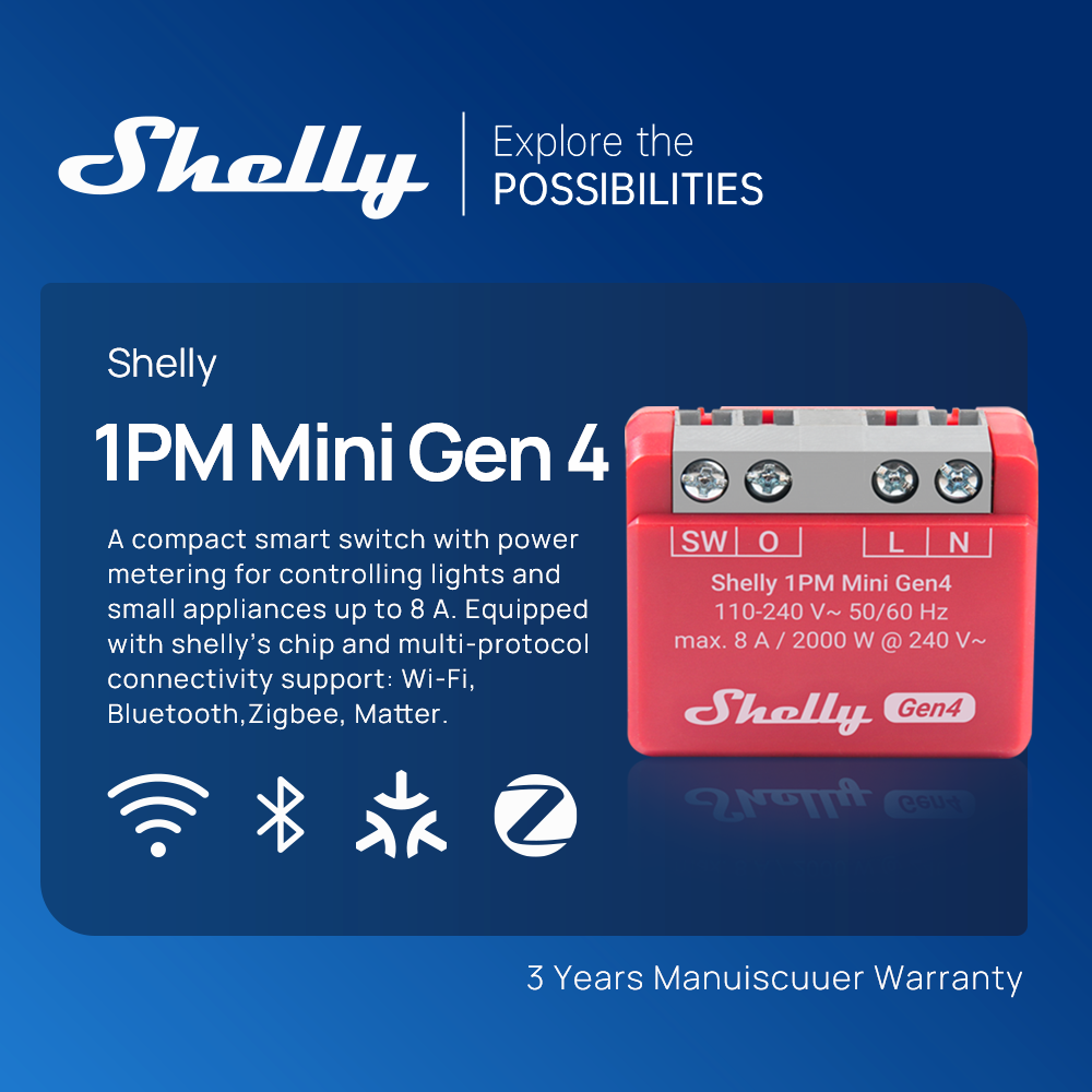 Shelly 1PM Mini Gen4 Zigbee Sm - Shelly Relay Module 评论和价格